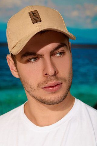 Мужская бейсболка из хлопка "Ediko" - 1361 бежевый 1443549233 фото