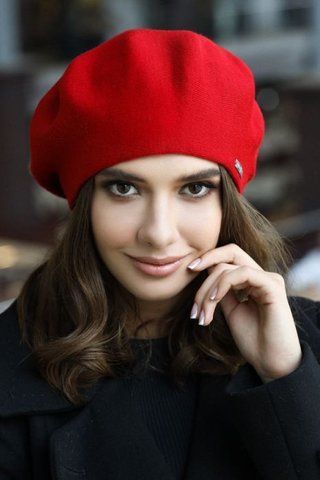 Классический демисезонный женский берет "Виста" - 6070 красный 1087985346 фото