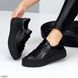 Шикарные черные кожаные кеды криперы натуральная кожа на платформе 20901 фото 10